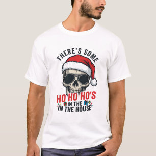 T-shirt Crâne de Noël Ho Ho Ho Humour Design