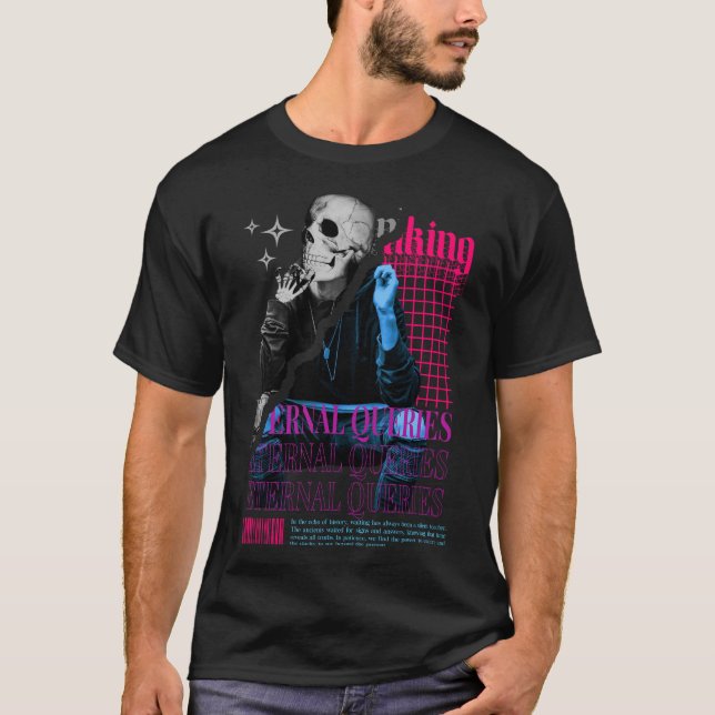 T-shirt Crâne de penseur personnalisé (Devant)