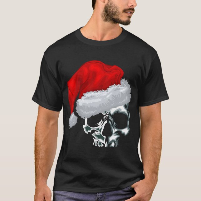 T-shirt Crâne de Père Noël (Devant)