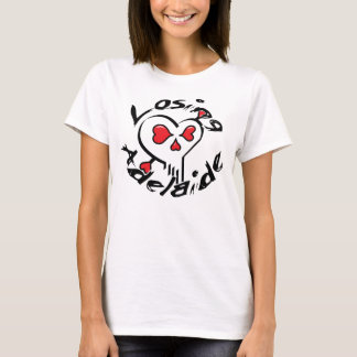 T-shirt Crâne de perte de coeur d'Adelaïde