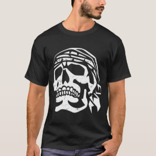 T-shirt Crâne de pirate en état de détresse