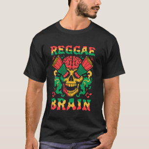 T-shirt Crâne de reggae Rastafari Rastafarian Rasta musiqu
