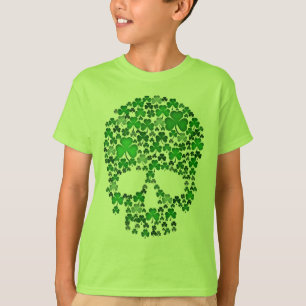 T-shirt Crâne de shamrocks de Jour de la Saint Patrick