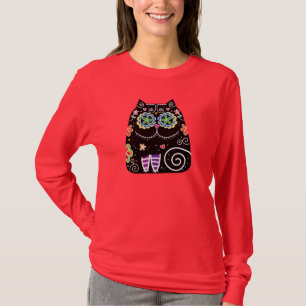 T-shirt Crâne de sucre de chat noir