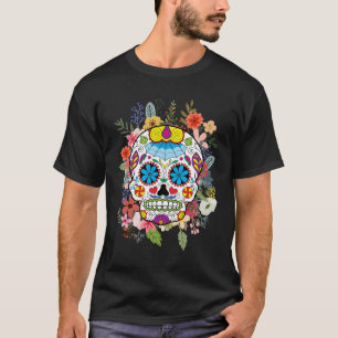 T-shirt Crâne de sucre Dia De Los Muertos Jour des morts T