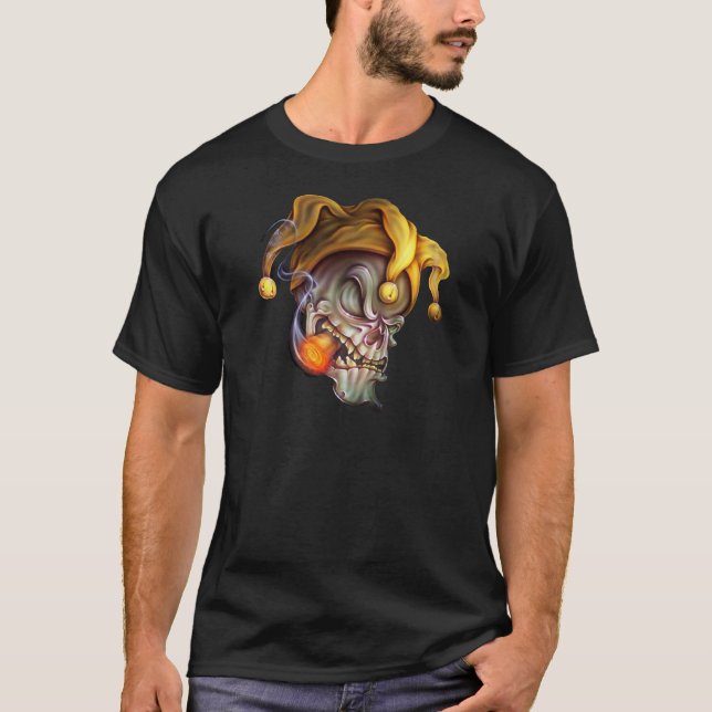 T-shirt Crâne de tabagisme de farceur (Devant)