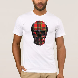 T-shirt Crâne de tartan