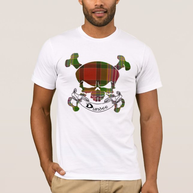 T-shirt Crâne de tartan de Dundee (Devant)