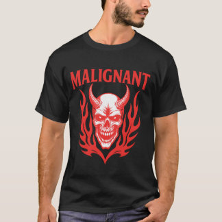 T-shirt Crâne démon malin - Fiery Horror Graphic Tee