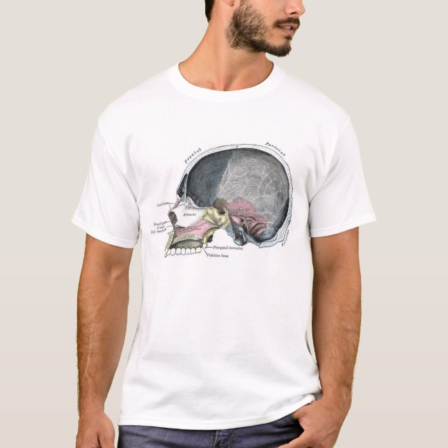 T-shirt Crâne d'enfant avec la couleur (Devant)