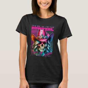 T-shirt Crâne drôle C'est moi Salut je suis la cowgirl C'e