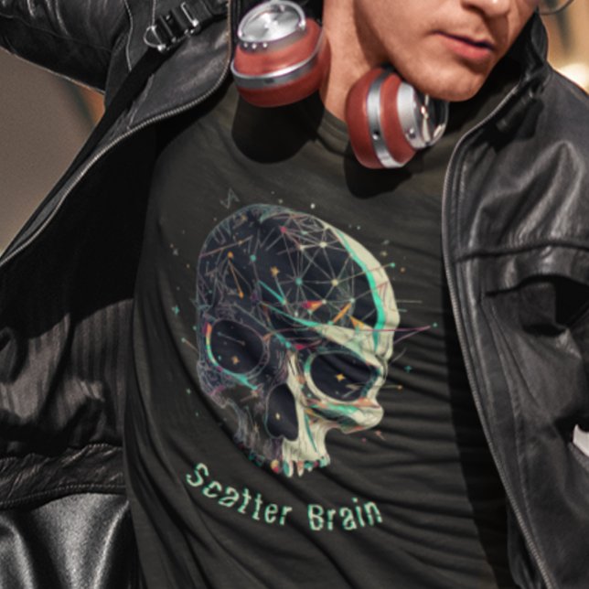 T-shirt Crâne du cerveau - Crâne de penseur profond Cool (Créateur téléchargé)