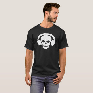 T-shirt Crâne du DJ avec la chemise d'écouteurs