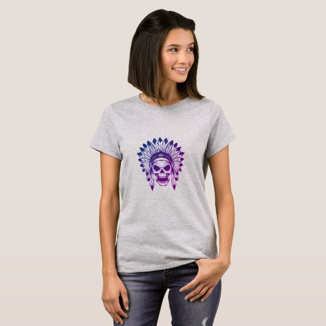 T-shirt Crâne en chef des Amérindiens (Devant entier)