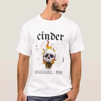 T-shirt Crâne en feu
