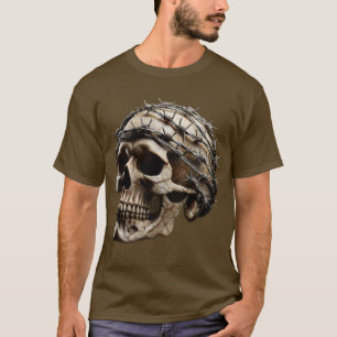 T-shirt Crâne enveloppé de fil de Razor