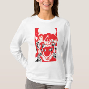 T-shirt Crâne et anneaux - Rouge