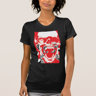 T-shirt Crâne et anneaux - rouge