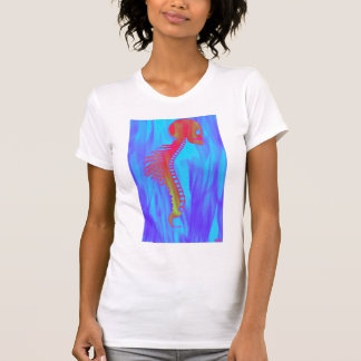 T-shirt Crâne et épine avec Bavure-Indiglo tribal marbrés