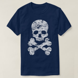 T-shirt Crâne et os croisés blancs