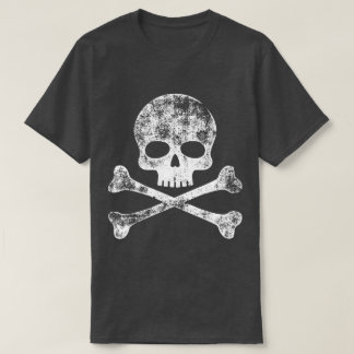 T-shirt Crâne et os croisés blancs