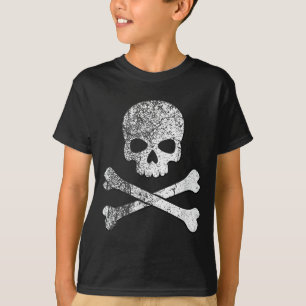 T-shirt Crâne et os croisés squelette pirate jolly roger