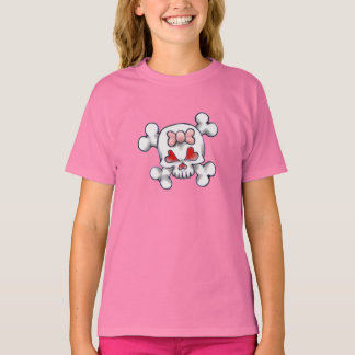 T-shirt Crâne et os de fille