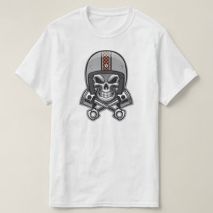T-shirt Crâne et piston croisé