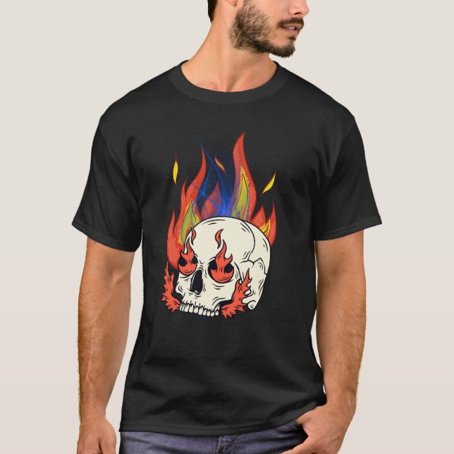 T-shirt Crâne flamboyant (Devant)