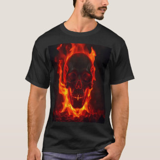 T-shirt Crâne Flamboyant de Feu