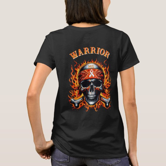 T-shirt crâne flamme MS Warrior (Dos)