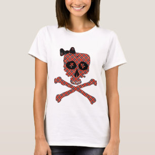 T-shirt Crâne floral Girly