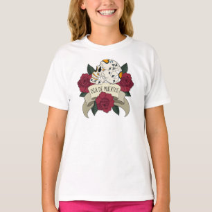 T-shirt Crâne florale Dia de los Muertos Crew Shirt
