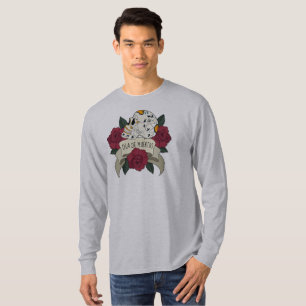 T-shirt Crâne florale Dia de los Muertos Sleeve Chemise