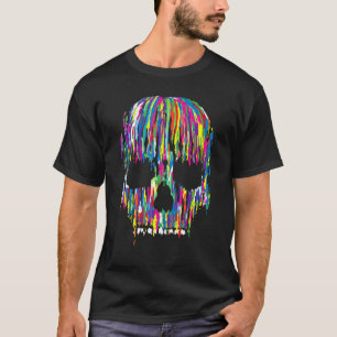 T-shirt Crâne fondu coloré pour hommes garçons enfants Hal
