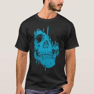 T-shirt Crâne gelé : Décadence bleue inquiétante