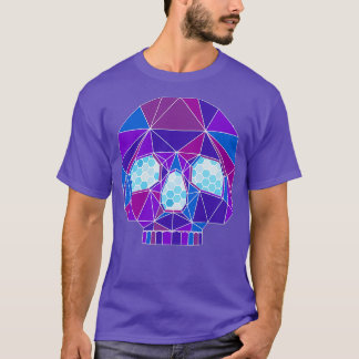 T-shirt Crâne géométrique violet