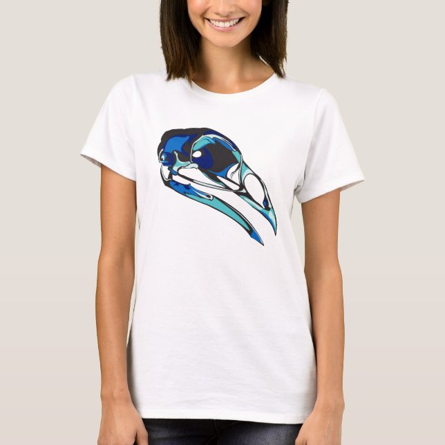 T-shirt Crâne graphique de Raven : couleurs fraîches (Devant)