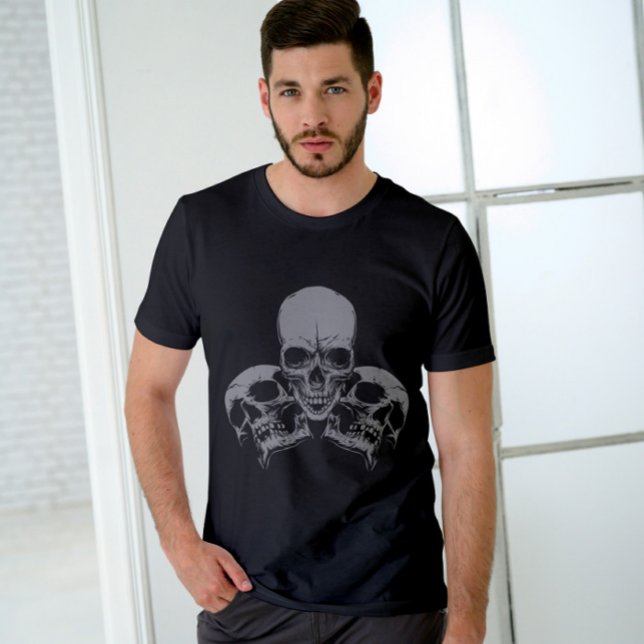 T-shirt Crâne gris (Créateur téléchargé)