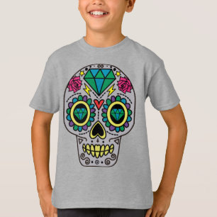 T-shirt Crâne gris sucre, Jour des morts