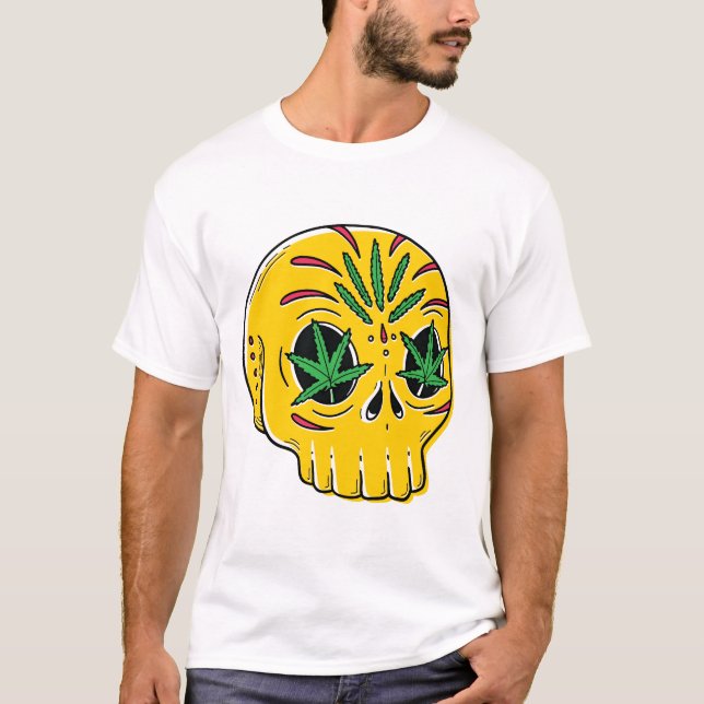 T-Shirt Crâne Herbe (Devant)