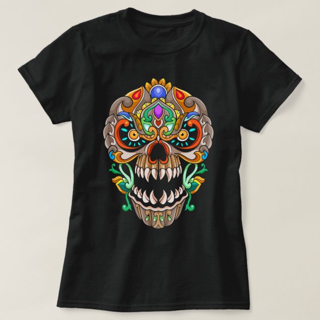 T-shirt Crâne Mandala (Design devant)