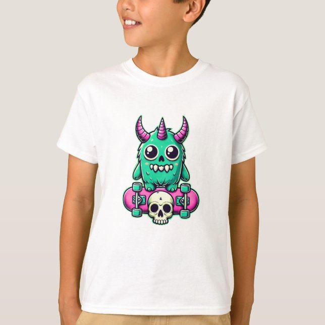 T-shirt Crâne Monster Kawaii (Devant)