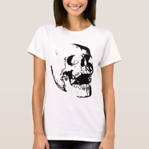 T-shirt Crâne noir blanc