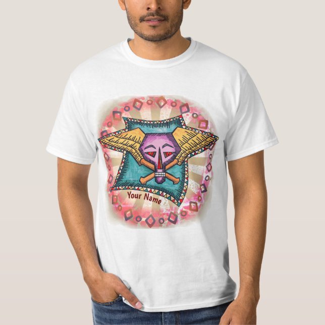 T-Shirt crâne os violets (Devant)