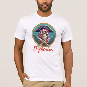 T-shirt Crâne pirate et ustensiles pour les amateurs de bu