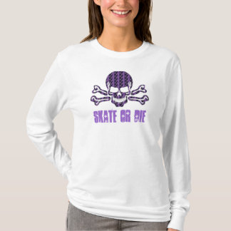 T-shirt crâne pourpre et os croisés de foudre