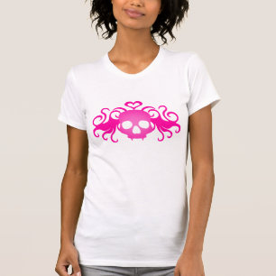 T-shirt Crâne rose Girly