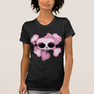T-shirt Crâne rose mou
