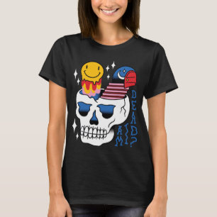 T-shirt Crâne squelette effrayant déplaisant mort